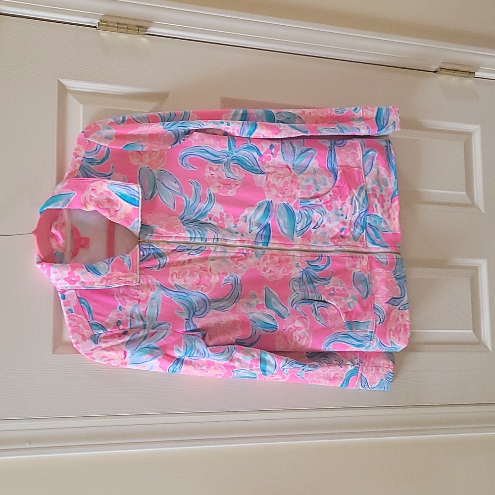 Lilly Pulitzer Pink Leona Zip Jacket SM